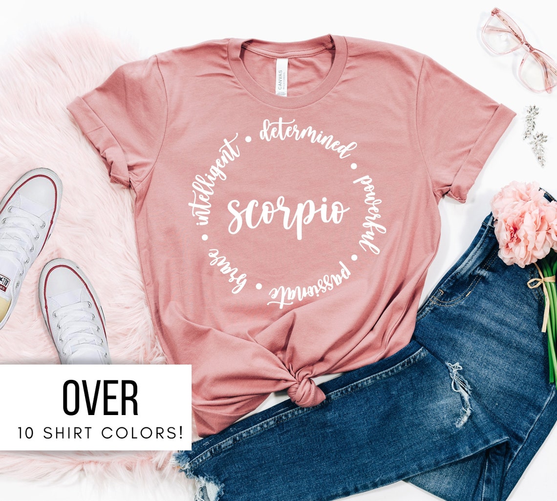 Scorpio Zodiac Shirt for Women Cute Scorpio T Shirt Etsy