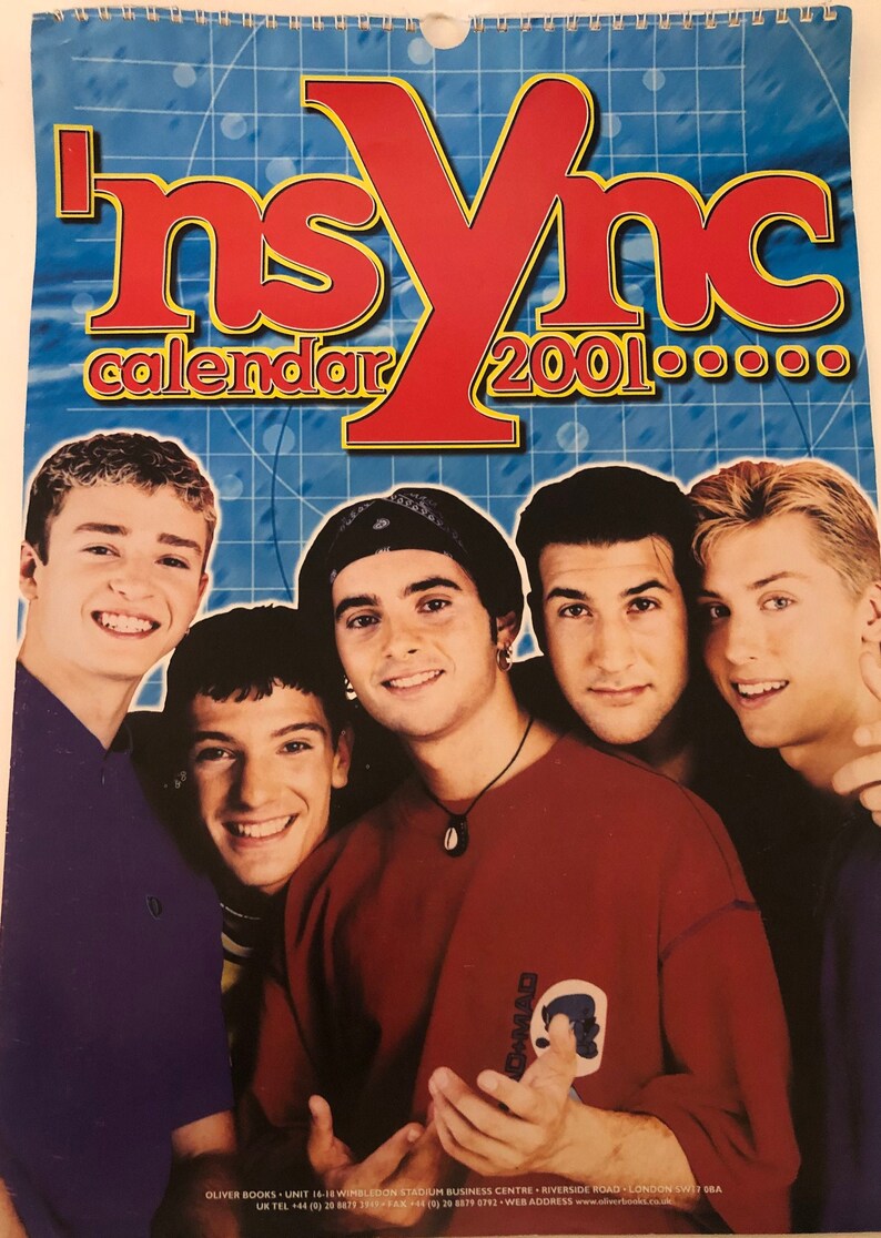 NSYNC Calendar 2001 Vintage Rare Large Format Photos Great Etsy