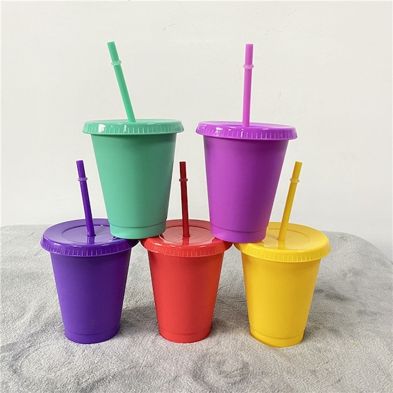 Colored Cold Cup, Personalized, Reusable Tumbler Cup, Reusable Cup With  Straw, Children, Kid Cups, Adult Cup, Water 