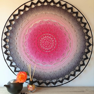 Mandala Flores haakpatroon, patroon mandala, gehaakte mandala haakpatroon haken mandala, grote mandala haak, instant pdf-download USA NL