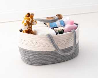 wicker nappy caddy