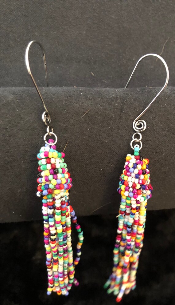 Seed bead dangle | Etsy