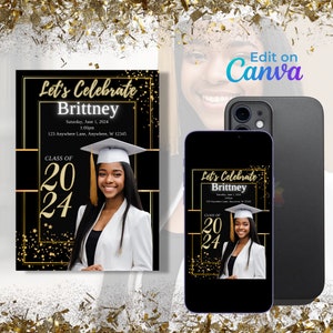 Customizable Graduation Invitation: Class of 2024 (Digital Download)