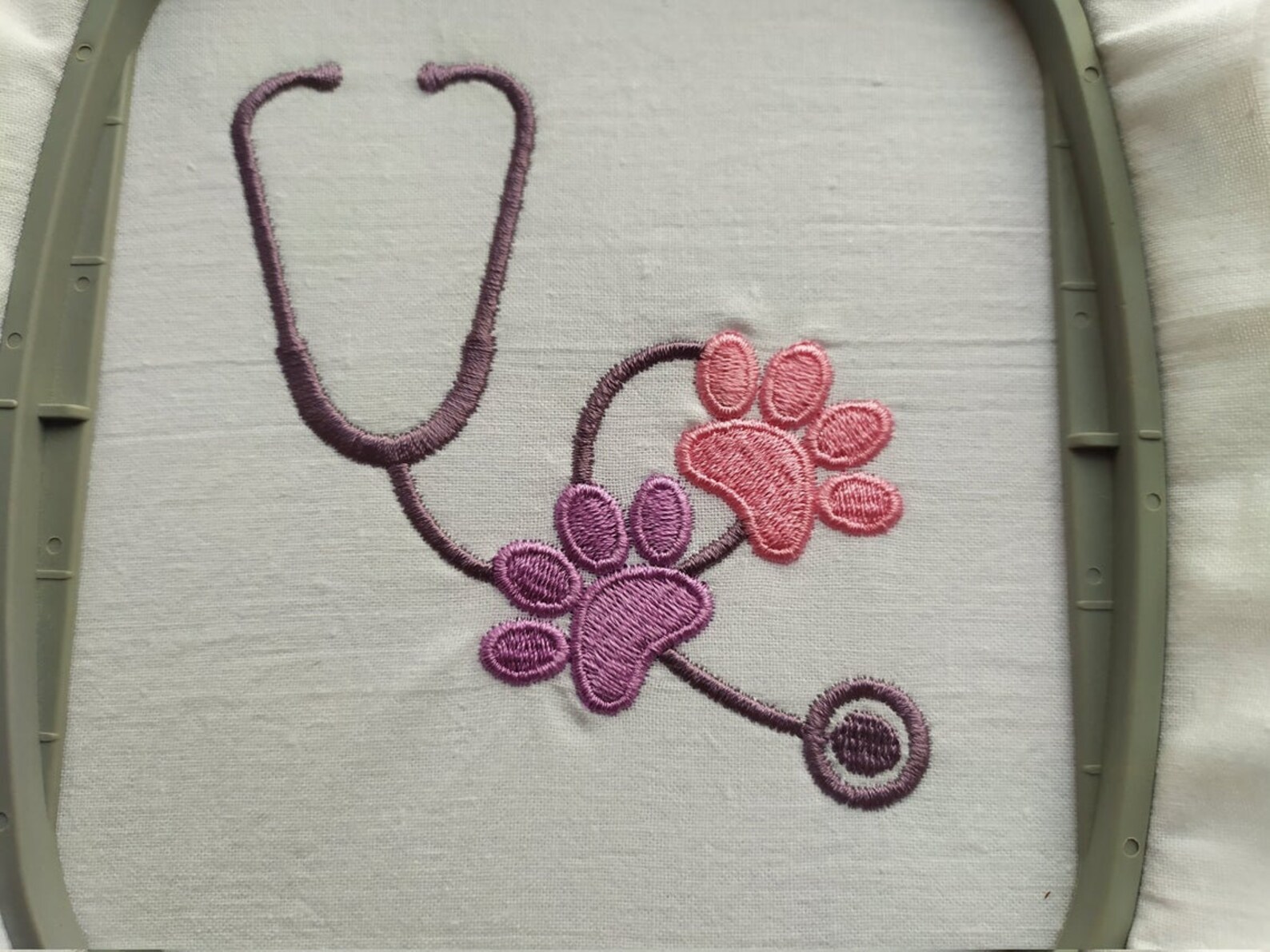 Paw Print Embroidery Design, Medical Embroidery Designs Etsy