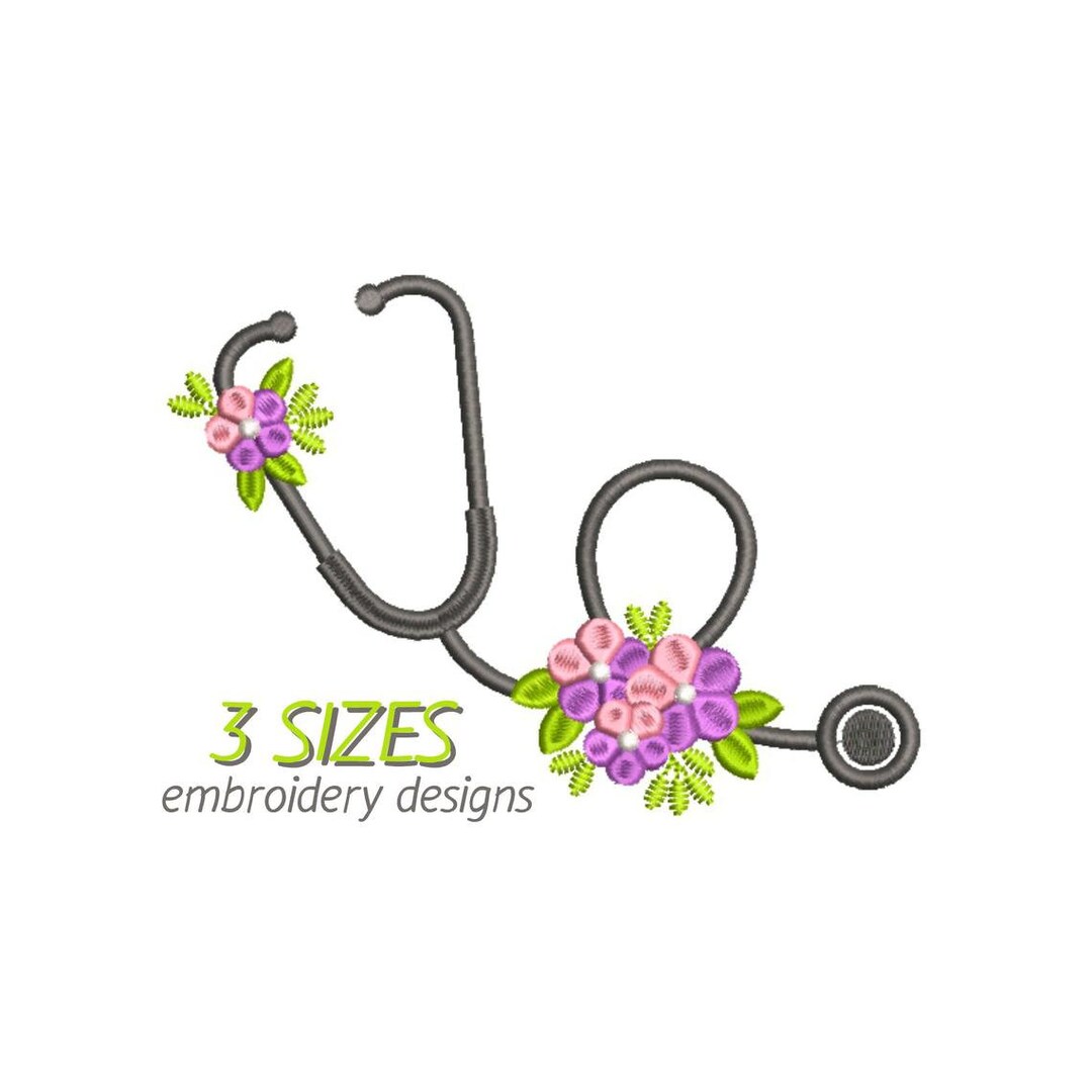 Medical Embroidery Design Flower Embroidery Designs Etsy