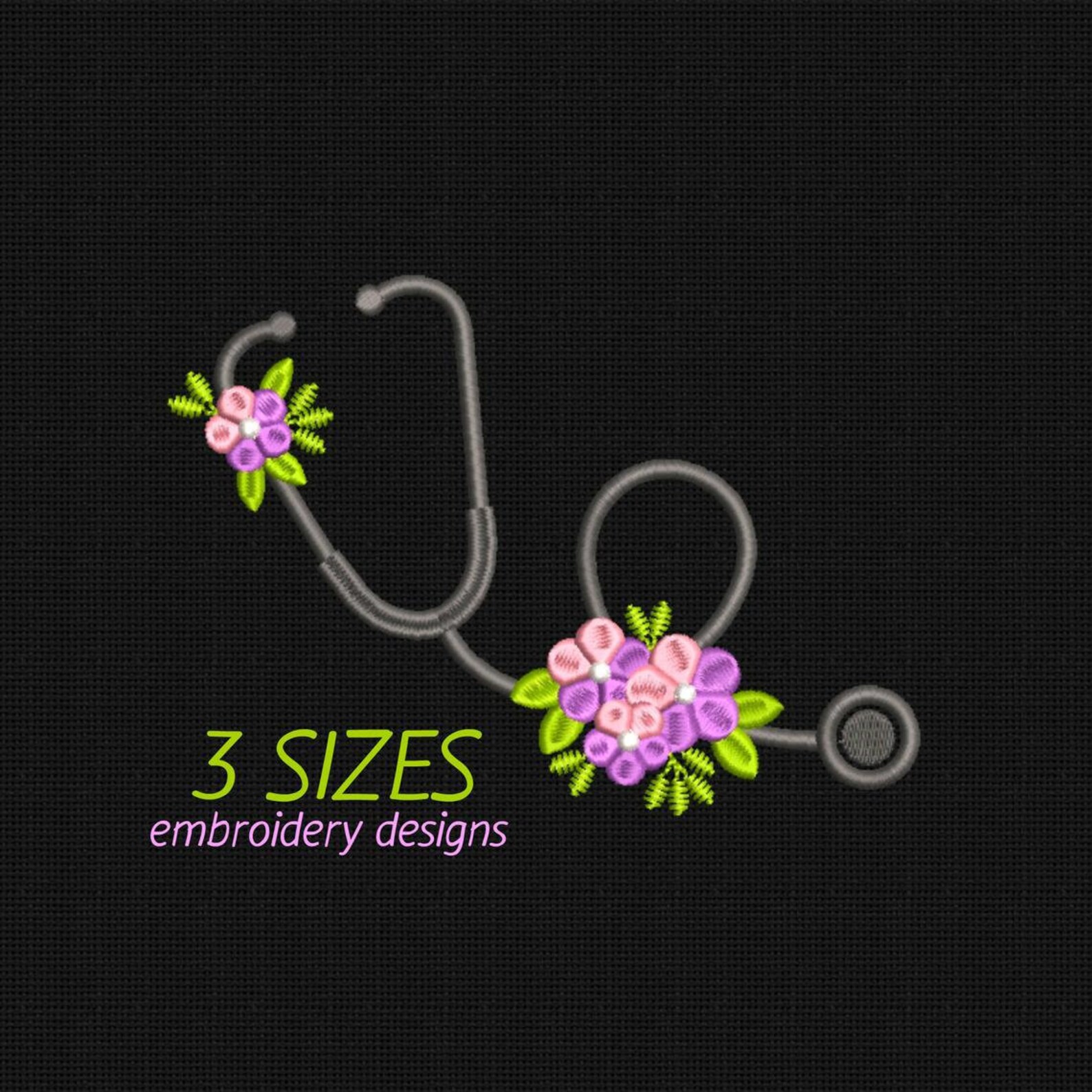 Medical Embroidery Design Flower Embroidery Designs Etsy