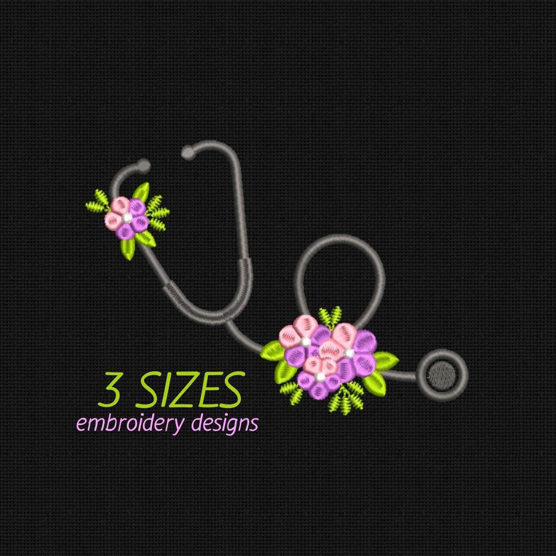 Medical Embroidery Design Flower Embroidery Designs Etsy
