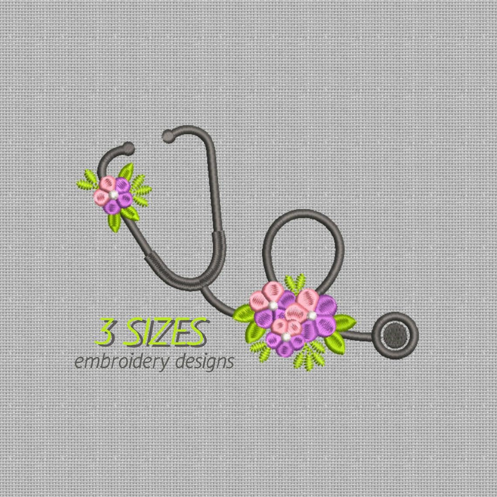 Medical Embroidery Design Flower Embroidery Designs Etsy