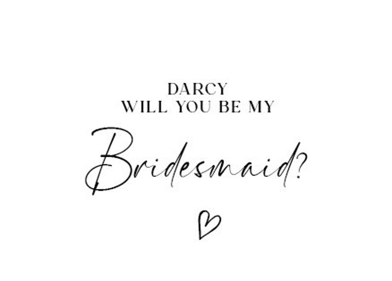 Personalised Will You Be My Bridesmaid Card, Bridesmaid Proposal, Maid of Honour Card, Bridesmaid Card, Bridal Shower, Postcard Style Card image 7