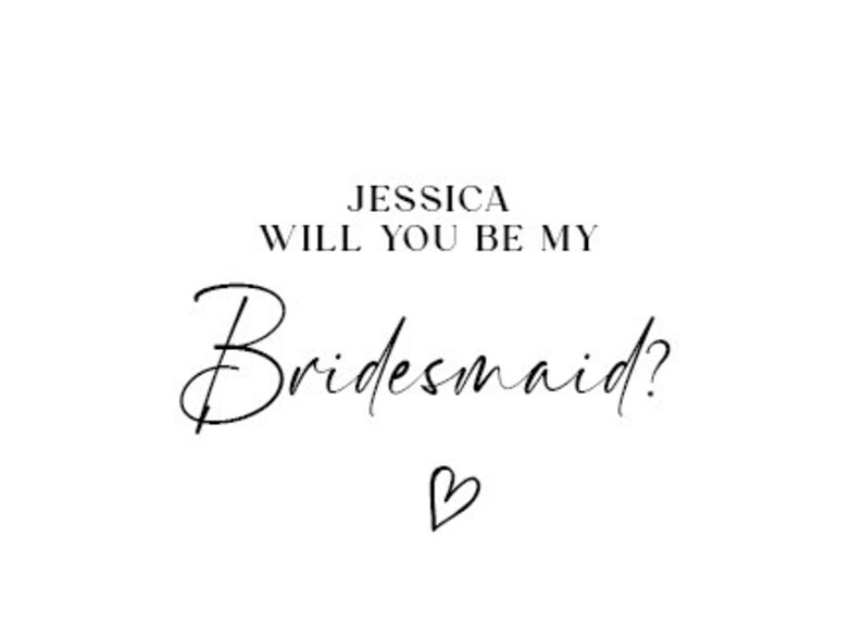 Personalised Will You Be My Bridesmaid Card, Bridesmaid Proposal, Maid of Honour Card, Bridesmaid Card, Bridal Shower, Postcard Style Card image 6