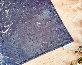Black Cracked Shadow EDC Hank – Woven Cotton Microfibre Cleaning Cloth