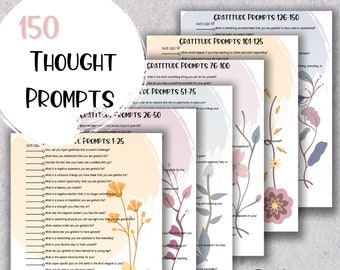 150 Daily Guided Journal Prompts with Daily and Weekly Journal Pages