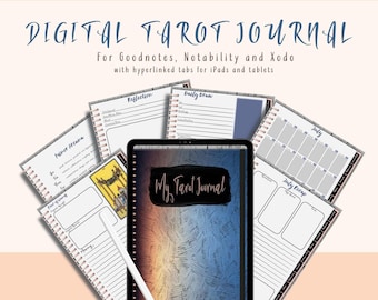 Digital Tarot Journal Notebook Tarot Card Readings Learn Tarot Guidebook Tarot Meanings intuitive workbook for GoodNotes Noteshelf Zinnia