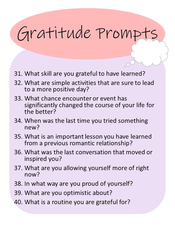 100 Meaningful Gratitude Prompts Gratitude (Download Now) 