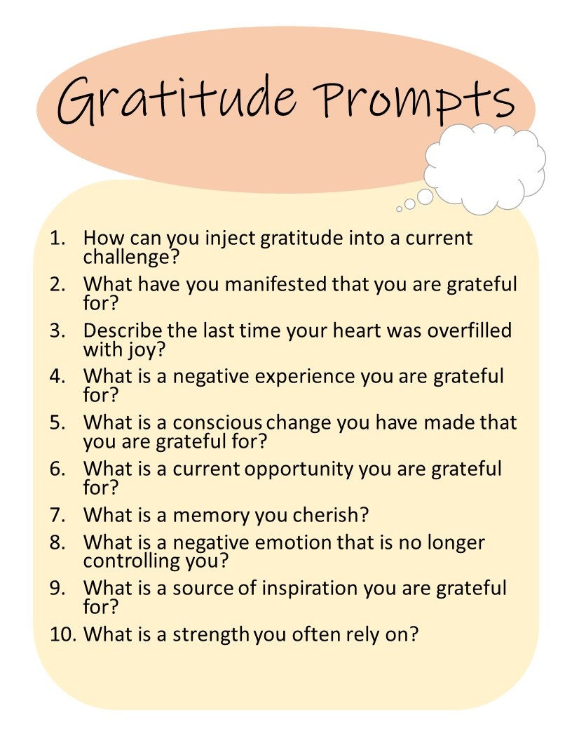 100 Meaningful Gratitude Prompts Gratitude (Download Now) 