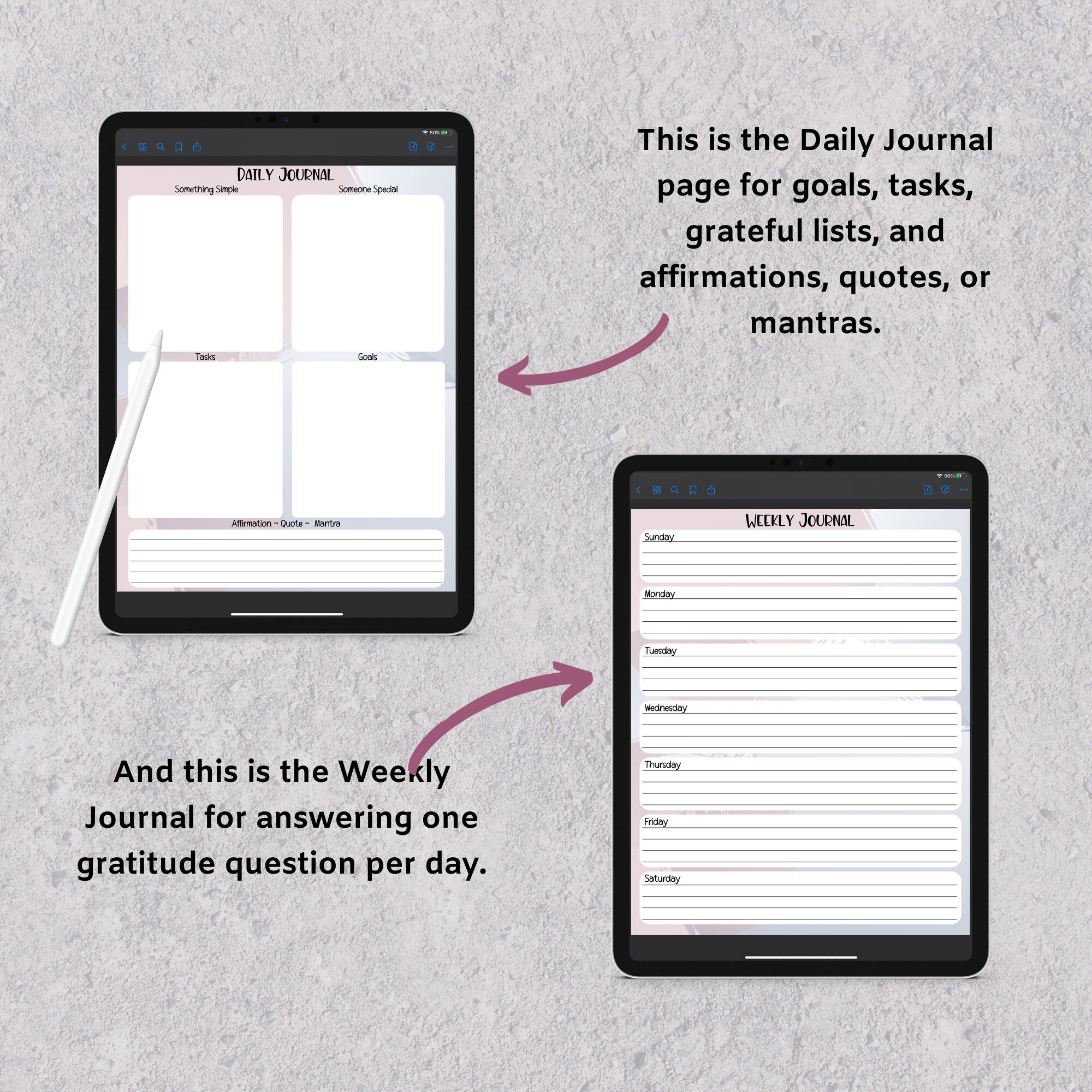 150 Daily Guided Journal Prompts With Daily and Weekly Journal Pages - Etsy