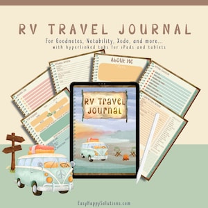Digital RV Travel Journal RV Trip Planner RV Travel Tracker GoodNotes Notebook RV Guidebook Travel Guide RV Life Vollzeit Rv