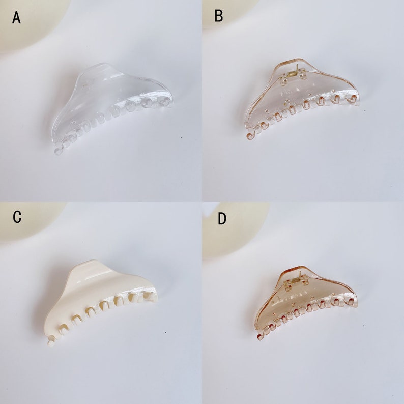 Acetate Hair Claw,Hair Clip French,Girlish Hair Clip,Bath Hair Claw INS Acrylic Hair Claw,Tortoise Hair Claw Transparent Hair Claw