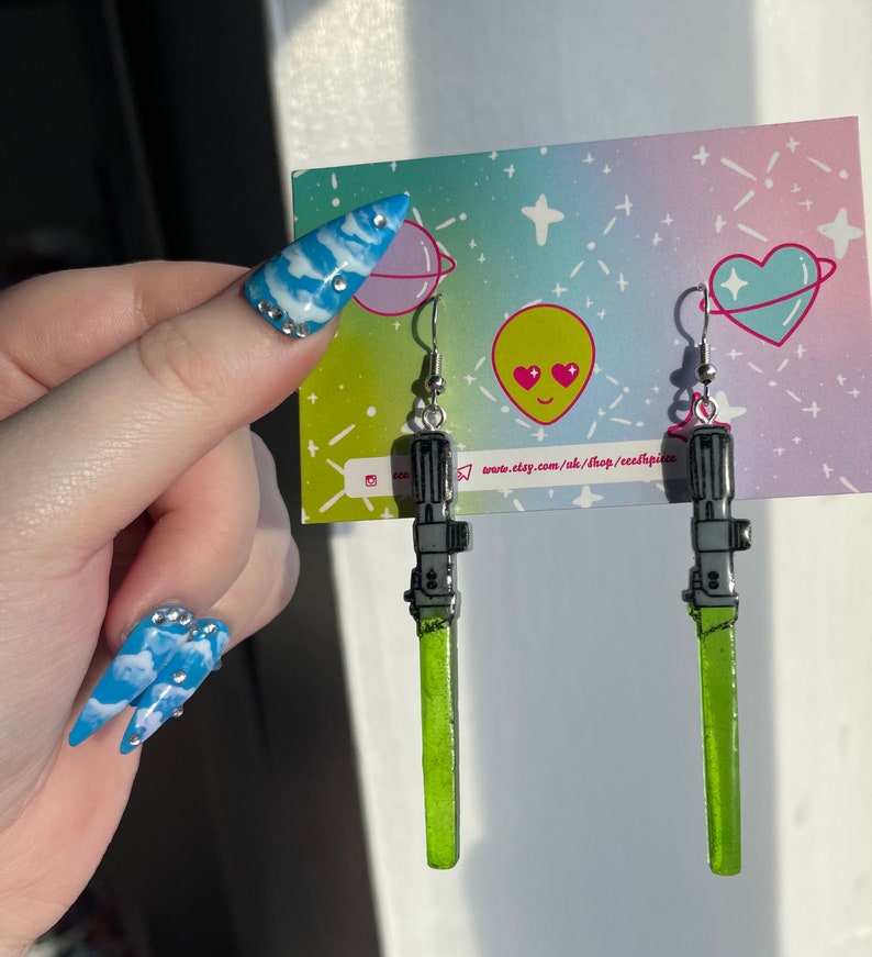 Light stick earrings