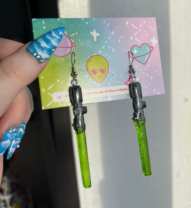 Light stick earrings