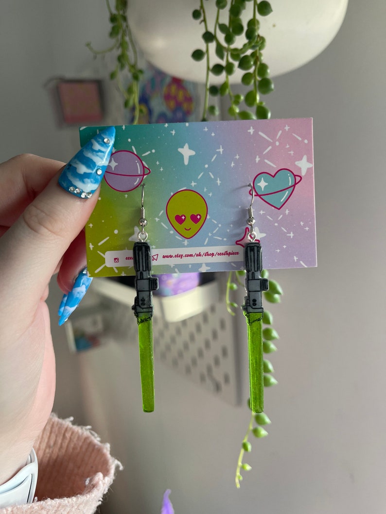 Light stick earrings