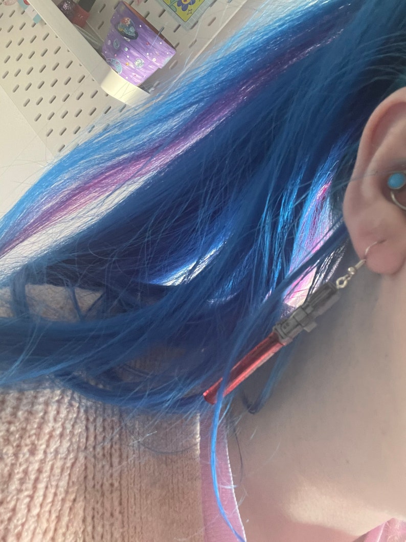 Light stick earrings