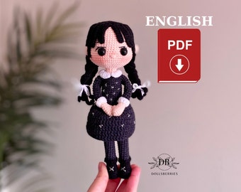 Mercredi Addams English Pattern PDF, Téléchargement numérique