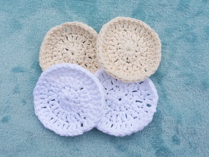 Mother/'s day gift Long lasting eco-friendly scrubbies Make-up removal 100/% COTTON Reusable sponge Set of 4 Handmade Crochet Scrubbies