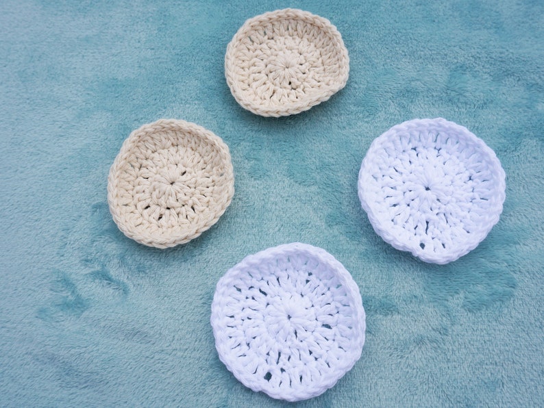 Mother/'s day gift Long lasting eco-friendly scrubbies Make-up removal 100/% COTTON Reusable sponge Set of 4 Handmade Crochet Scrubbies