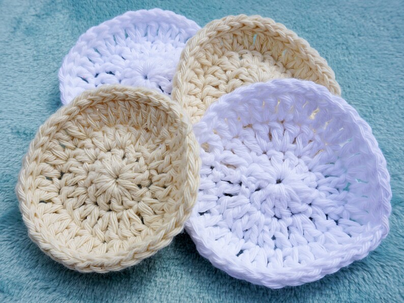 Mother/'s day gift Long lasting eco-friendly scrubbies Make-up removal 100/% COTTON Reusable sponge Set of 4 Handmade Crochet Scrubbies