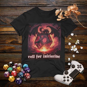 Roll for Initiative T-Shirt -Dungeons and Dragons Unisex Shirt - D&D Dragon Shirt - Gifts for DM&#39;s or DND players/enthusiasts