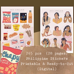 265 DIGITAL Philippine Sticker Pack | Pinoy Stickers | Printable & Ready to Cut Philippines Stickers | Transparent Copy