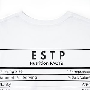 White Estp Nutrifact Unisex Heavy Cotton Tee - Estp Nutrifact Shirt for Gifts - Funny Gifts for Estp Personalities - Estp Gf BF gifts