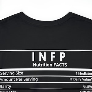 Black Navy Infp Nutrifact Unisex Heavy Cotton Tee - Infp Nutrifact Shirt for Gifts - Funny Gifts for Infp Personalities - Infp Gf BF