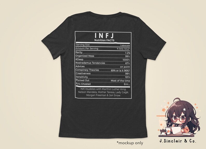 INFJ Nutrition Facts T-Shirt