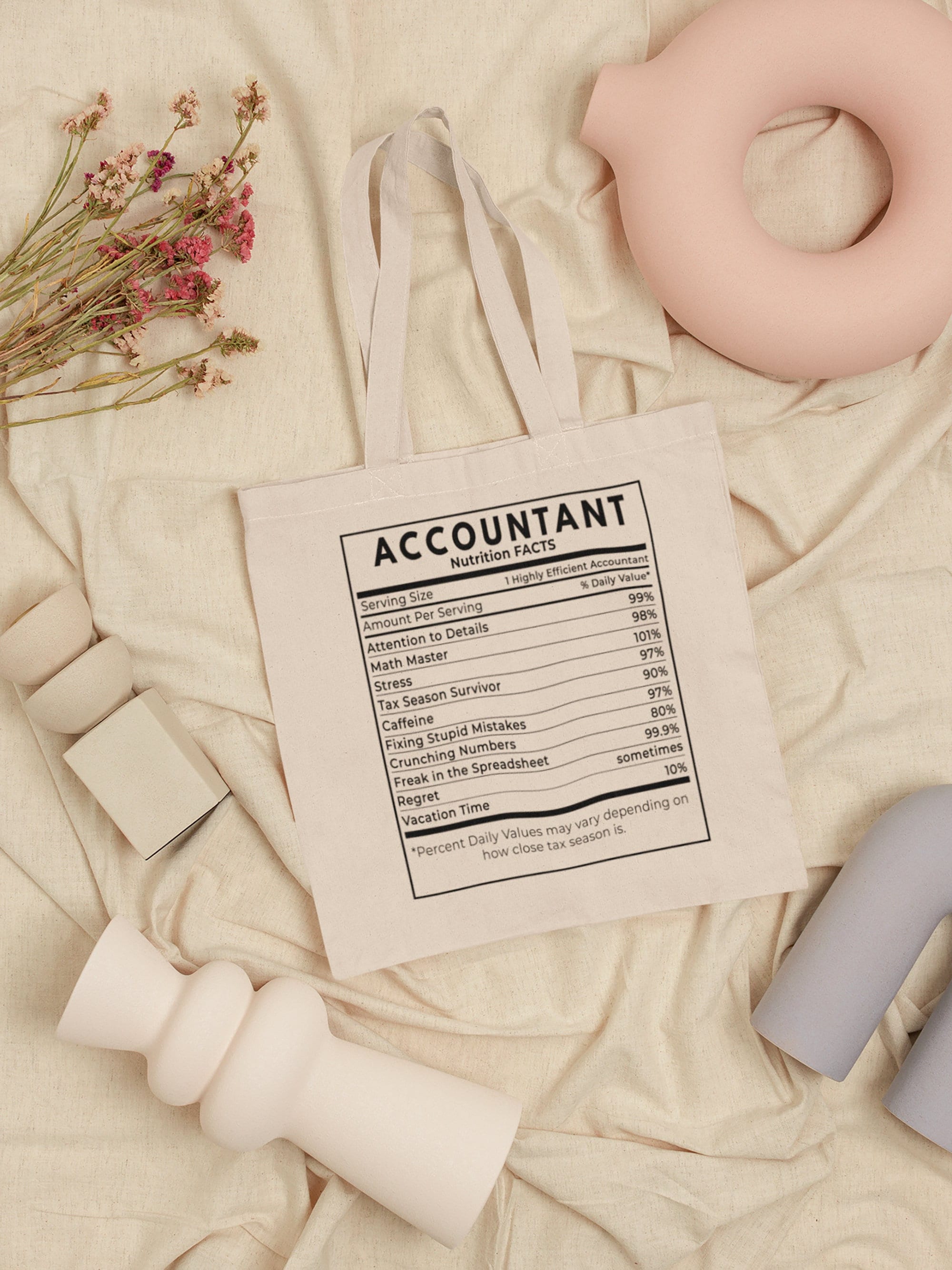 Accountant Nutrifacts Tote Bag Gift to Accountants Cotton Etsy