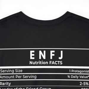 Black Navy Enfj Nutrifact Unisex Heavy Cotton Tee - Enfj Nutrifact Shirt for Gifts - Funny Gifts for Enfj Personalities - Enfj Gf BF gift