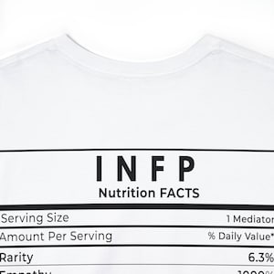 White Infp Nutrifact Unisex Heavy Cotton Tee - Infp Nutrifact Shirt for Gifts - Funny Gifts for Infp Personalities - Infp Gf BF gift