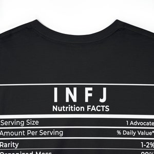 Black Navy Infj Nutrifact Unisex Heavy Cotton Tee - Infj Nutrifact Shirt for Gifts - Funny Gifts for Infj Personalities - Infj Gf BF