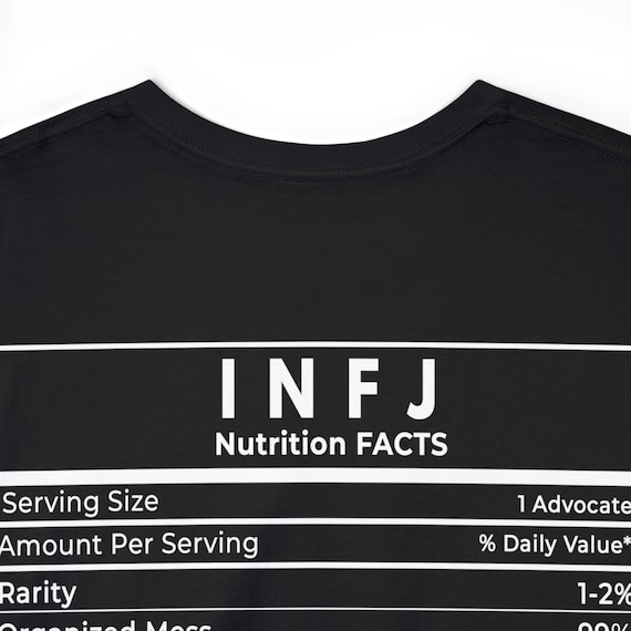 Black Navy Infj Nutrifact Unisex Heavy Cotton Tee - Infj Nutrifact Shirt for Gifts - Funny Gifts for Infj Personalities - Infj Gf BF