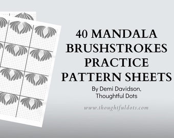 40 Mandala-Blätter zum Üben von Pinselstrichen