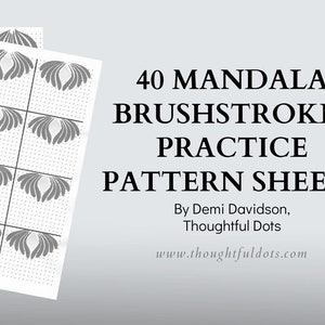 40 folhas de padrões de prática de pinceladas de mandala