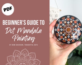 E-boek van 80 pagina's | Beginnersgids voor het schilderen van stippen-mandala's | Puntkunst | Steenkunst