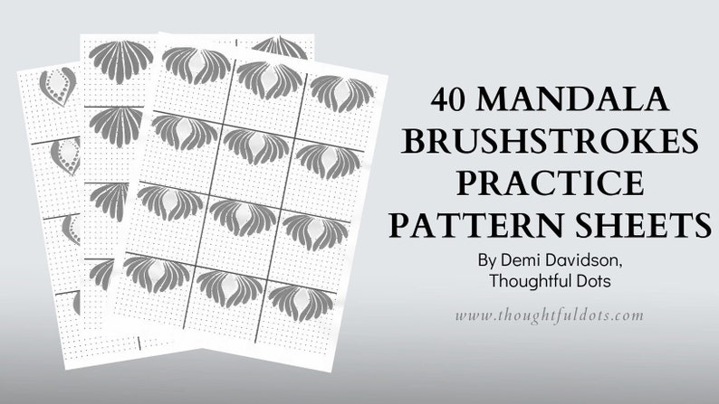 40 Mandala Brushstrokes Practice Pattern Sheets image 1