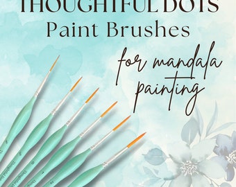 6 Piece Rigger Brush Set | Mandala Painting | Thoughtful Dots