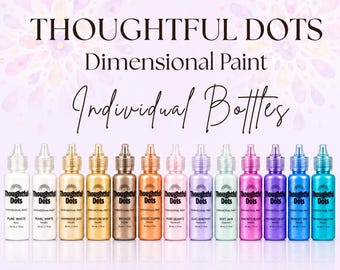 Botellas de pintura dimensionales individuales
