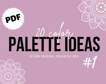 Digital Download | 20 Color Palette Ideas | Dot Mandala Painting