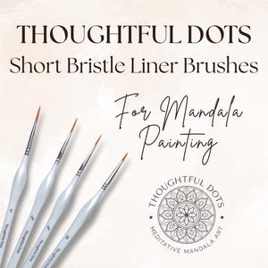 ショートブリッスルライナーブラシ4本セット | マンダラペインティング | Thoughtful Dots