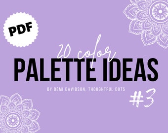 Descarga digital / 20 ideas de paleta de colores / Pintura Dot Mandala