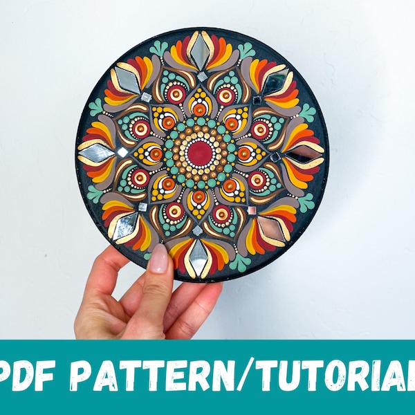 Digital Download PDF Pattern Tutorial | Dot Art | Dot Mandala Painting | Thoughtful Dots